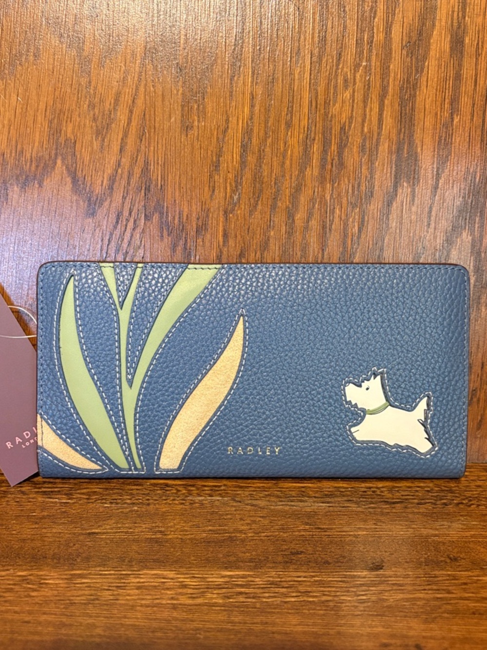 NWT-Radley London-Among the Trees🌿Large Bifold Wallet-Utility/Blue-$148